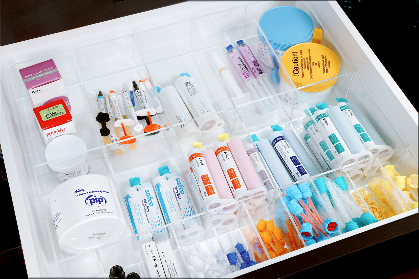 ClinicFit™ Custom Drawer Organizer - Dental Materials