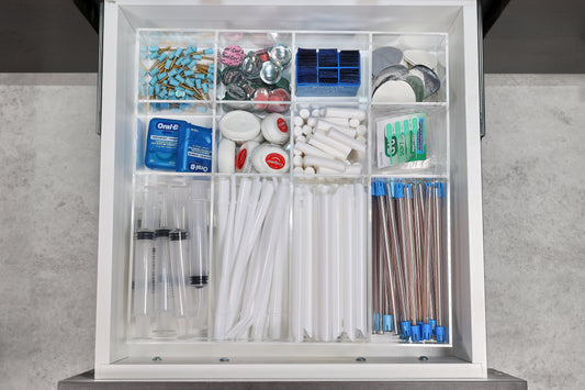 ClinicFit™ Prime-12 Dental Drawer Organizer - Suction Tips & Disposables
