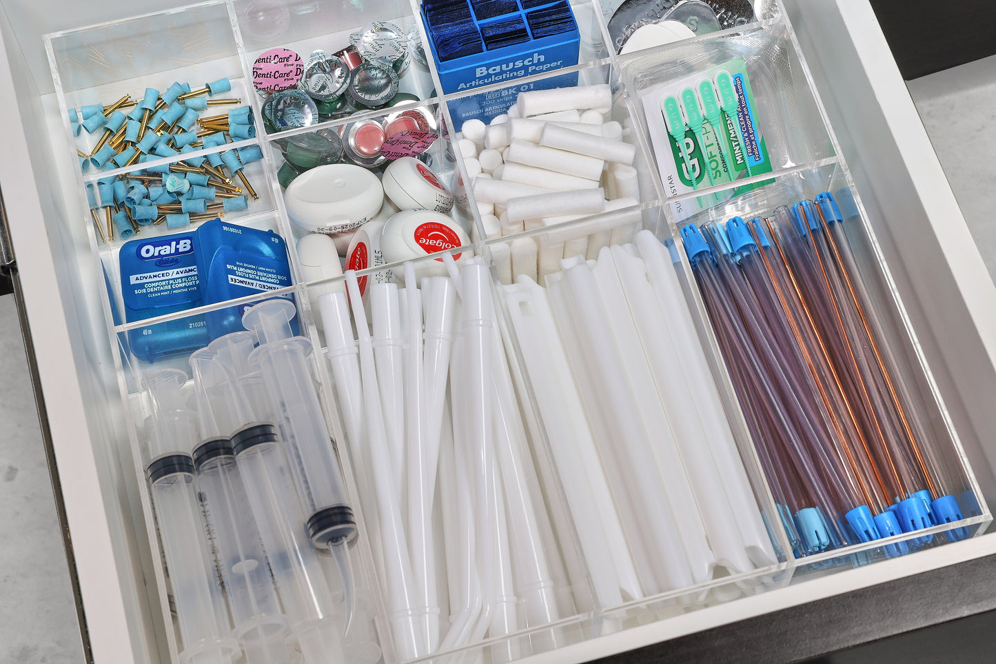 ClinicFit™ Prime-12 Dental Drawer Organizer - Suction Tips & Disposables