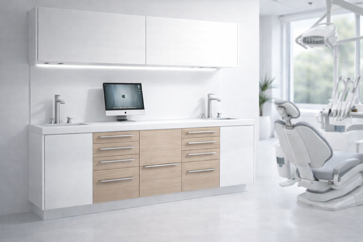 Custom dental cabinetry designed around clinical workflow